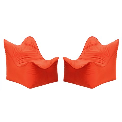 Bodevir - Set Pouf Potter 1C Felpa Naranjo