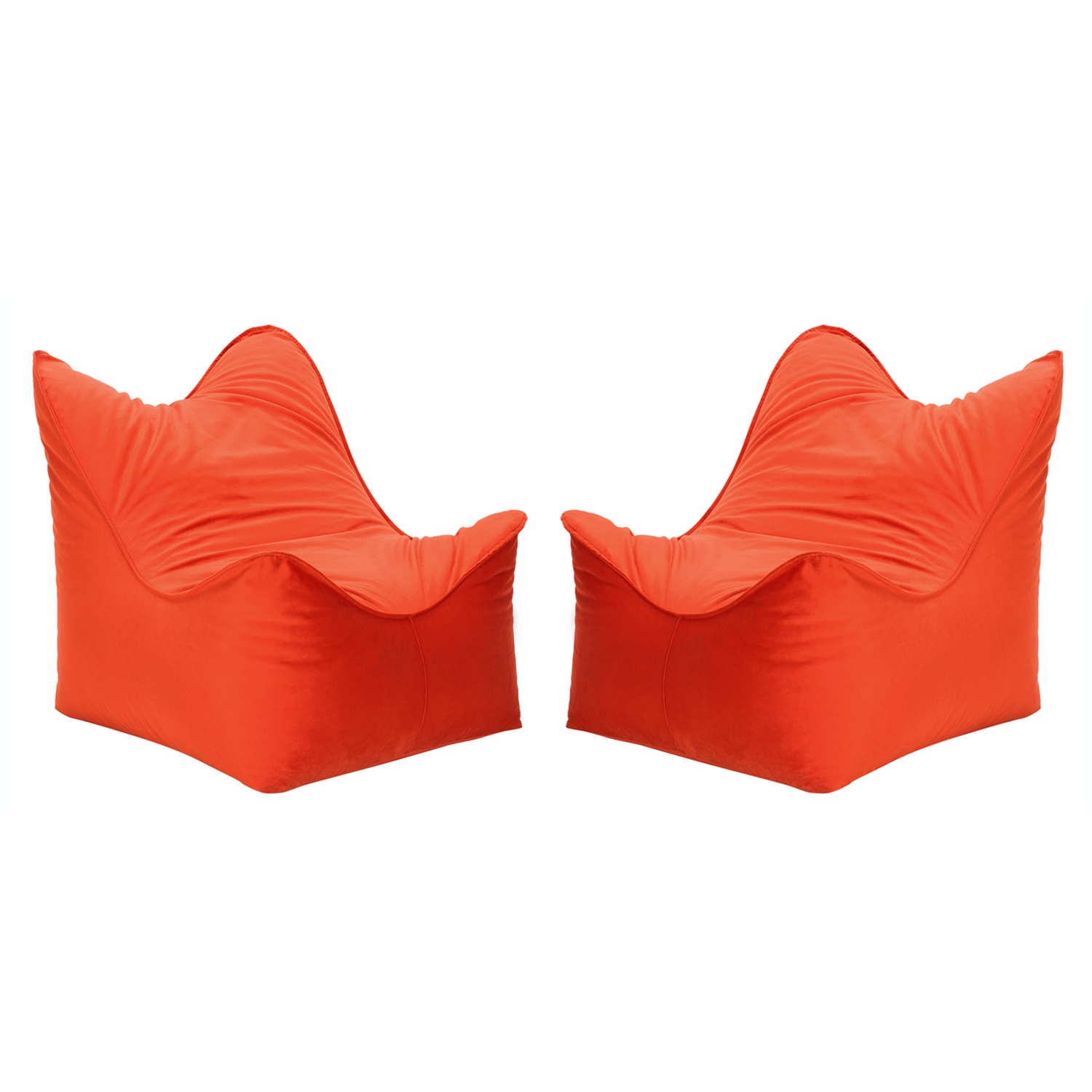 Bodevir - Set Pouf Potter 1C Felpa Naranjo