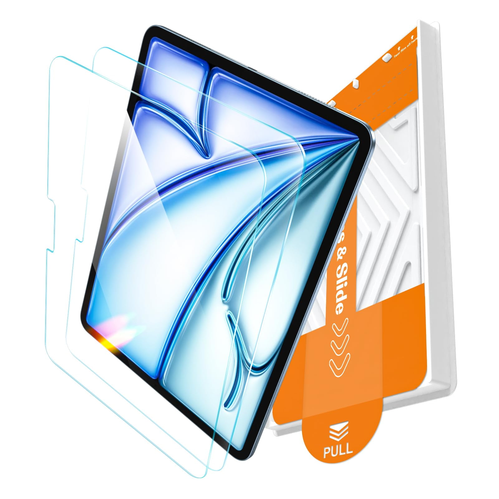 Paquete De 2 Protectores De Pantalla Ez-glaz Para Ipad Air De 11 Pulgadas M2 2024