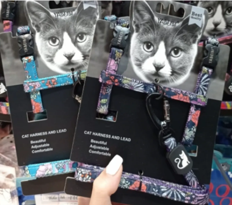 Genérico - Arnes Para Gatos Medidas 1Cm X 120Cm Multicolor