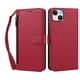 thumbnail image 1 of Funda Tipo Billetera para iphone15 Plus con Soporte y Bolsillo con Cierre Rojo, 1 of 1