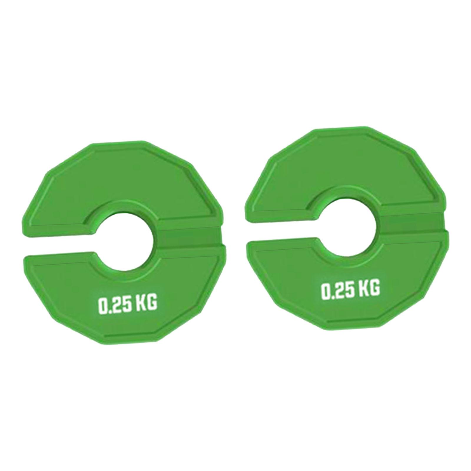 Ioensy - 2 Discos De Pesas De Cambio Pequeño Para Barras Estándar De Microcarga De 104 Mm, Color Verde
