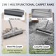 thumbnail image 3 of Walensee Carpet Rake, cepillo 2 en 1 de nylon y goma, mango ajustable de 34,5 a 61 pulgadas, 3 of 3
