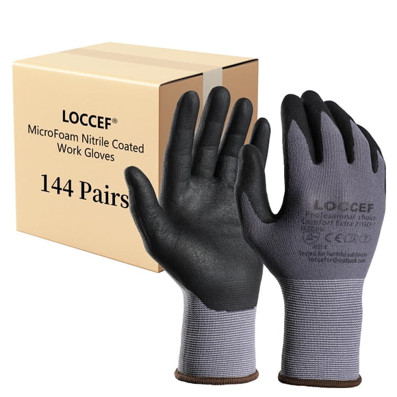 Guantes De Trabajo Recubiertos De Nitrilo Microespumado 144 Pares