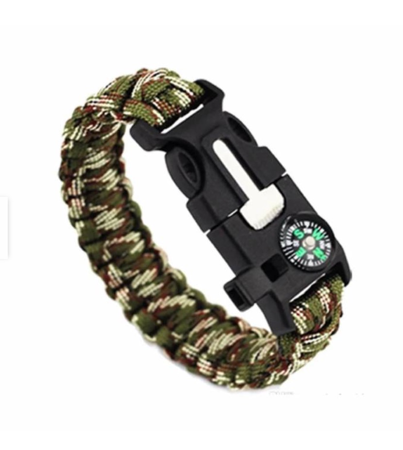 Tomasstore - Pulsera Paracord Treking Y Escalada Supervivencia 5 En 1.