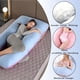 thumbnail image 3 of Almohada para embarazadas, almohada en forma de U desmontable y lavable, cojín grande, almohada de cintura, 3 of 5