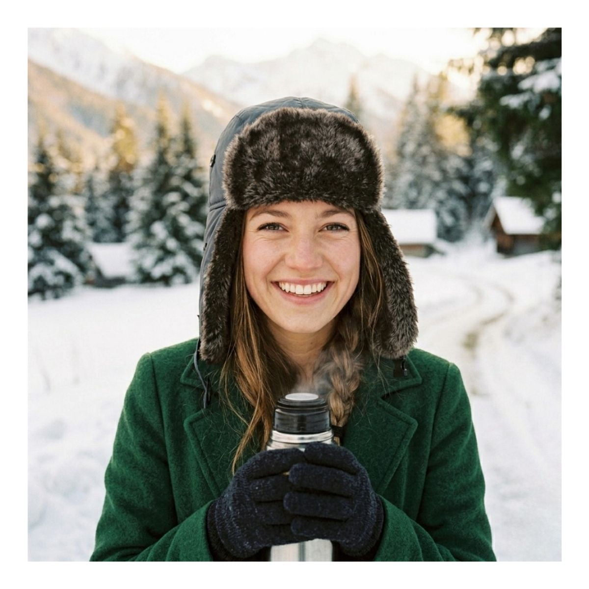 Genérico - Gorro Ruso Unisex De Lona Parka Calido Termico