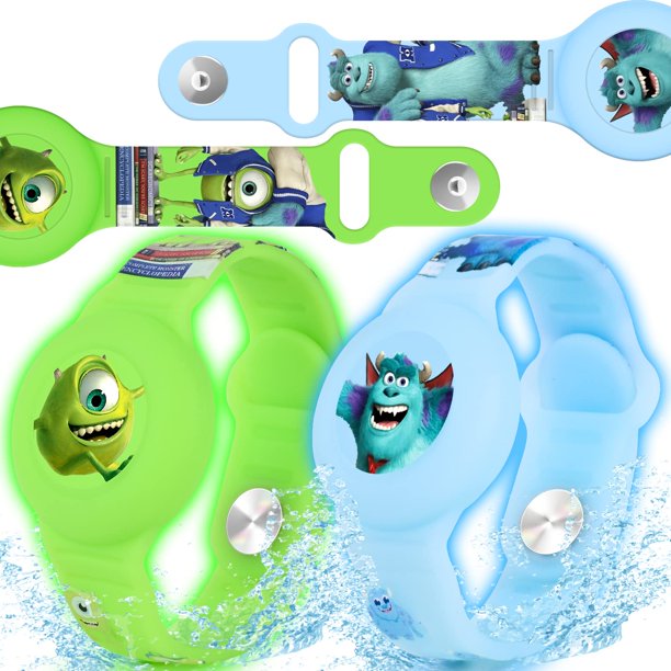 Pulsera ZHOC para AirTag impermeable con diseño de dibujos animados para niños, 2 unidades