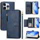 thumbnail image 5 of Funda tipo cartera para iPhone 13 Pro con bolsillo con cremallera, tarjetero, soporte, correa para la muñeca y tapa de cuero azul, 5 of 5