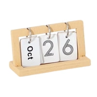 Magideal - Calendario De Escritorio De Casa De Muñecas A Escala 1:12, Modelo De Calendario De Madera, Calendario Simulado Para Accesorios De Fotografía, Diseño D
