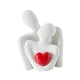 thumbnail image 2 of Figura de pareja abrazada de cerámica abstracta, decoración de escritorio, regalo romántico del Día de San Valentín para soporte de TV, chimenea decor Corazón rojo talla L, 2 of 5