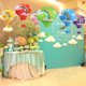thumbnail image 4 of Faroles de papel con forma de arcoíris con decoración de globos aerostáticos, 4 of 7