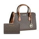 thumbnail image 1 of Bolso Satchel Michael Kors Sheila Mediano Marrón con Billetera Mediana Bifold Marrón, 1 of 3