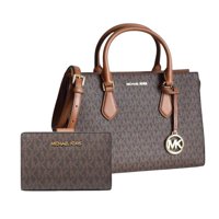 Bolso Satchel Michael Kors Sheila Mediano Marrón Con Billetera Mediana Bifold Marrón
