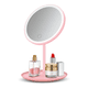 thumbnail image 1 of Espejo Maquillaje Circular Luz Led Y Base Organizador Joyas Rosas, 1 of 5