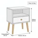 thumbnail image 3 of Velador Minimalista Moderno Con Cajón Home Design 60x40x30 Mate Blanco, 3 of 8