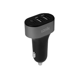 Logiix Power Lite Xl Auto Charger Black