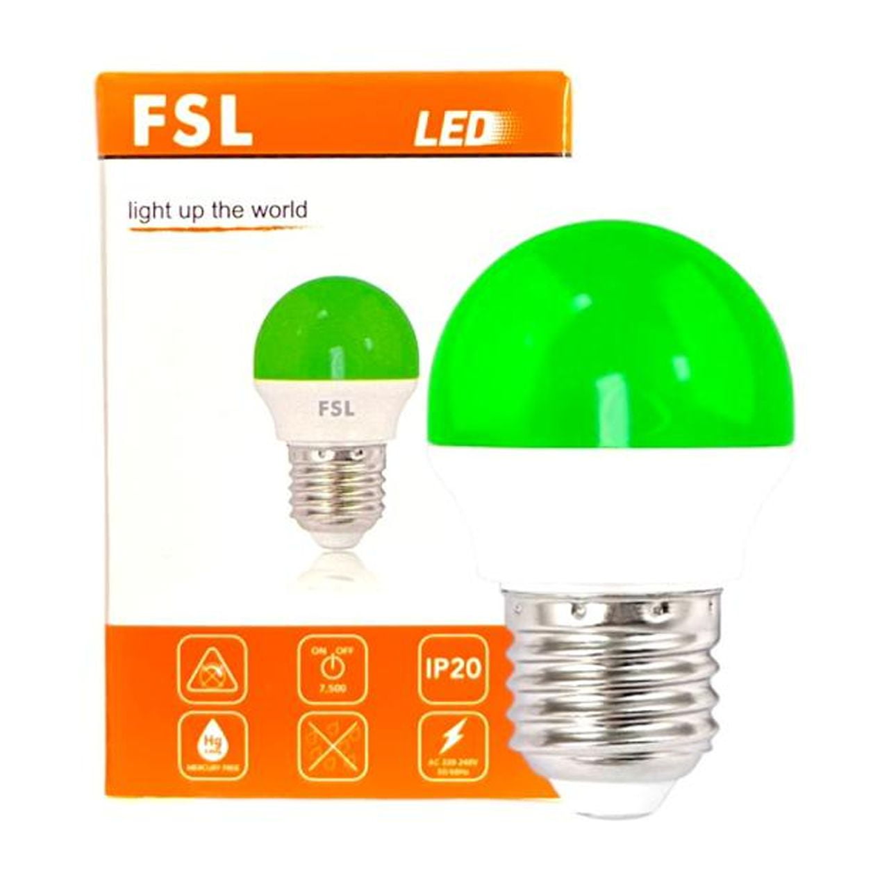 Pack X10 Guirnalda Led Decorativa G45 2w/e27 Color Verde -fsl