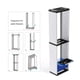 thumbnail image 2 of Estante para CD, torre de almacenamiento de discos, soporte universal para discos Blu-ray, vitrina para PS5/consola, capacidad máxima para 36 discos., 2 of 6
