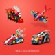 thumbnail image 3 of Paquete de accesorios PLUS PLUS: 2 placas base, 8 ruedas, coche, avión y tren, 3 of 5