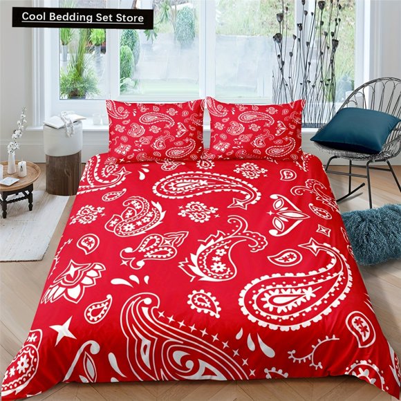 Paisley Bandanna Print Duvet Cover Set Soft, Bedding for a Cozy Bedroom Perfect for Bedroom or Guest Room Bedding Set Bed Sheets
