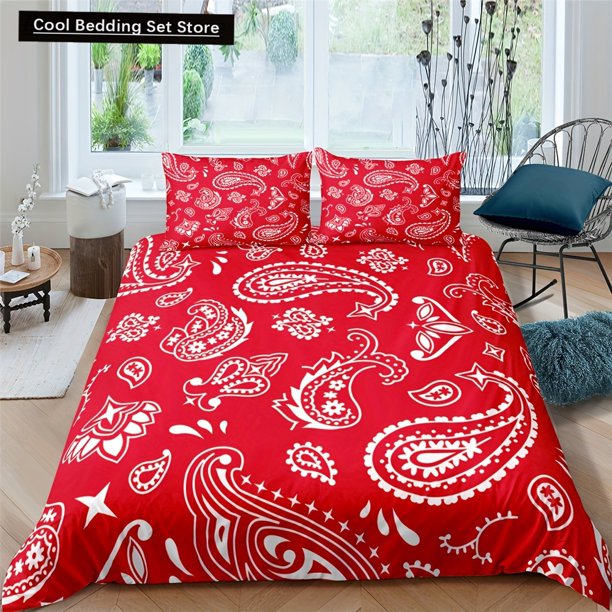 Paisley Bandanna Print Duvet Cover Set Soft, Bedding for a Cozy Bedroom Perfect for Bedroom or Guest Room Bedding Set Bed Sheets