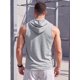 thumbnail image 3 of INSPIRE CHIC Camiseta sin mangas con capucha para hombre, cierre de cremallera, sólida, para entrenamiento muscular, sin mangas, talla M, gris, 3 of 5