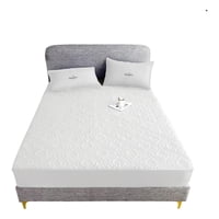 Genérico - Cubre Colchón 2 Plazas Impermeable Protector Blanco