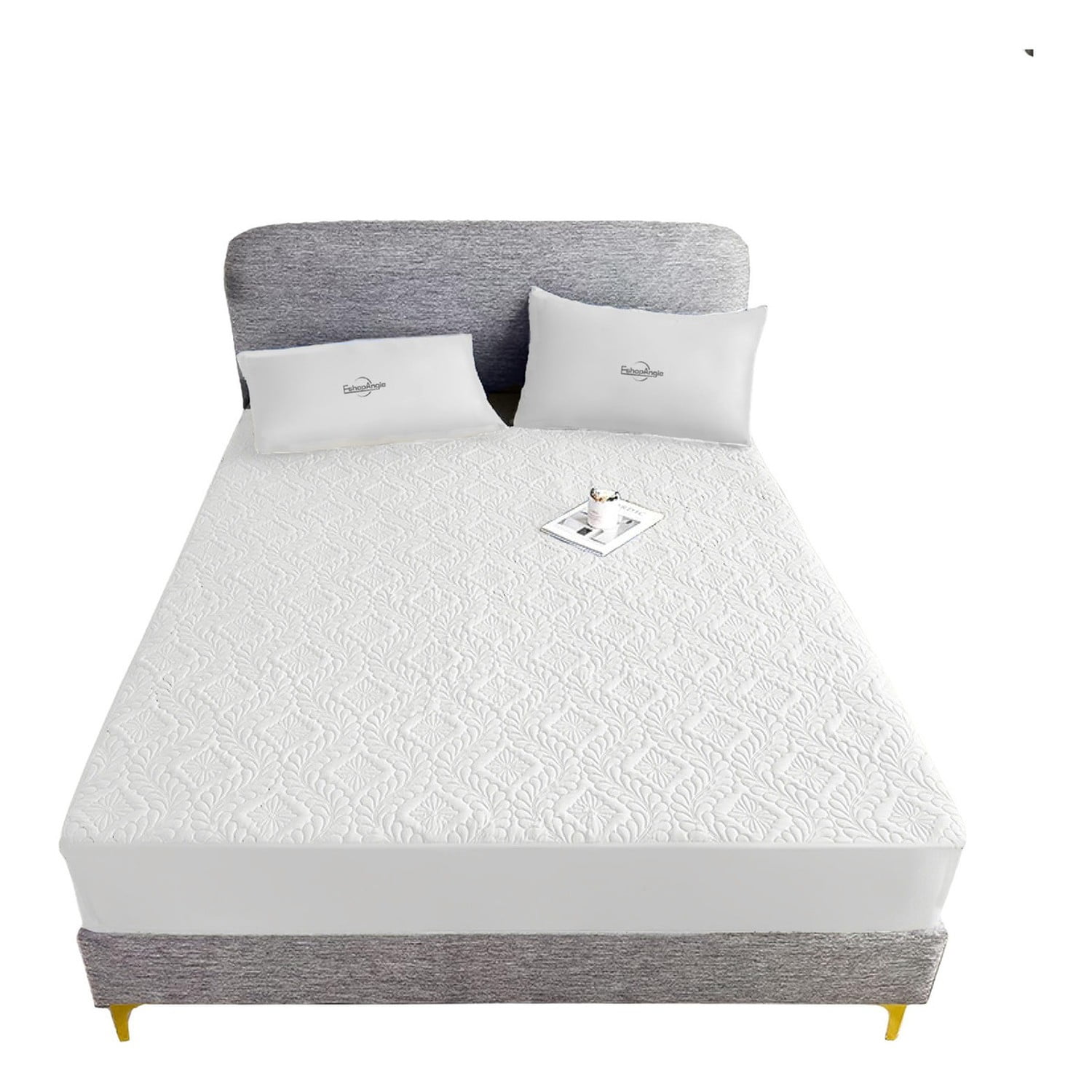 Genérico - Cubre Colchón 2 Plazas Impermeable Protector Blanco