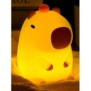 Luz Nocturna Amaredom Capybara De Silicona Recargable Led