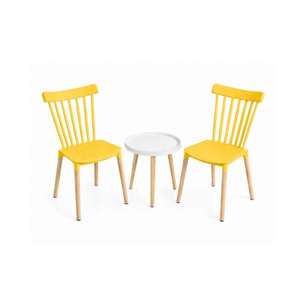 Set de Terraza Windsor Magic - Blanco / Amarillo