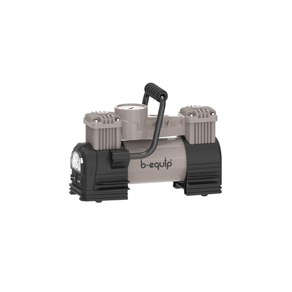 Compresor Aire Llanta Carro Moto Inflador Recargable 200p Color Negro 12v 2 Pistones