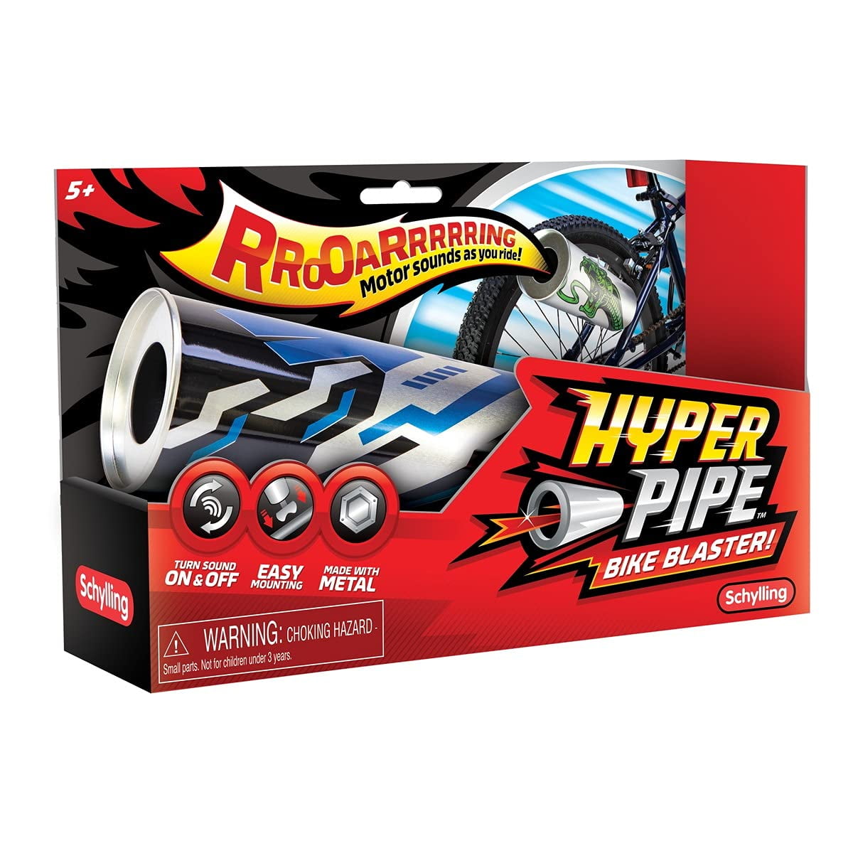 Accesorio Para Bicicleta Schylling Hyper Pipe Bike Blaster Para Niños Mayores De 5 Años