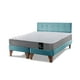 thumbnail image 2 of Cama Europea Zen Best 2 Plazas Colchon Resortes Base Dividida + Respaldo Tela Turquesa, 2 of 6