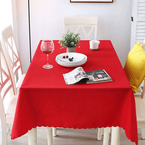 Genérico - Mantel Rectangular Diseños 140X220 Rojo