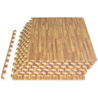 Alfombrilla De Suelo Prosourcefit Con Grano De Madera, 6 Baldosas, 24 Pies Cuadrados