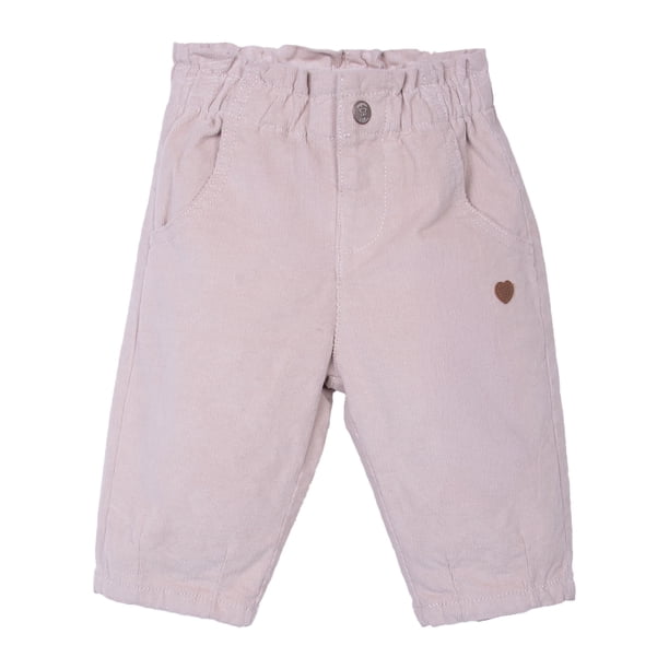 Pantalón Bebé Niña Cotelé Forrado Arena
