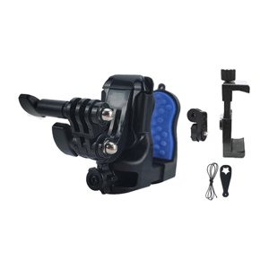 Magideal - Montura De Mentón Para Casco De Motocicleta, Portátil, De Alto Rendimiento, Conveniente, Reemplaza El Ángulo Perfecto, Duradero Para Cámara De Acción, Con Soporte Para Teléfono