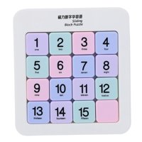 Bothyi - Rompecabezas Deslizante Con Números Magnéticos, Rompecabezas Tangram De Aprendizaje Portátil, Inteligencia De 4 Pisos