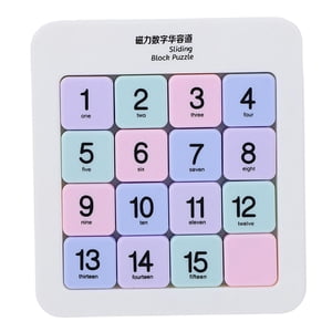 Bothyi - Rompecabezas Deslizante Con Números Magnéticos, Rompecabezas Tangram De Aprendizaje Portátil, Inteligencia De 4 Pisos