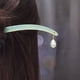 thumbnail image 1 of Vintage Chinese Style Cheongsam Hair Accessories: Handmade Hanfu Acetate Hairpin with Jade Flower Tassel, 1 of 5