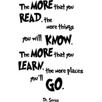 Rienda Libre Graphics - Decomural The More You Learn Dr Seuss Ws-51031