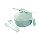 thumbnail image 5 of Tazón de ramen con tapa, olla para ramen, fácil de limpiar, portátil, agarre cómodo, para ensaladas verde, 5 of 5