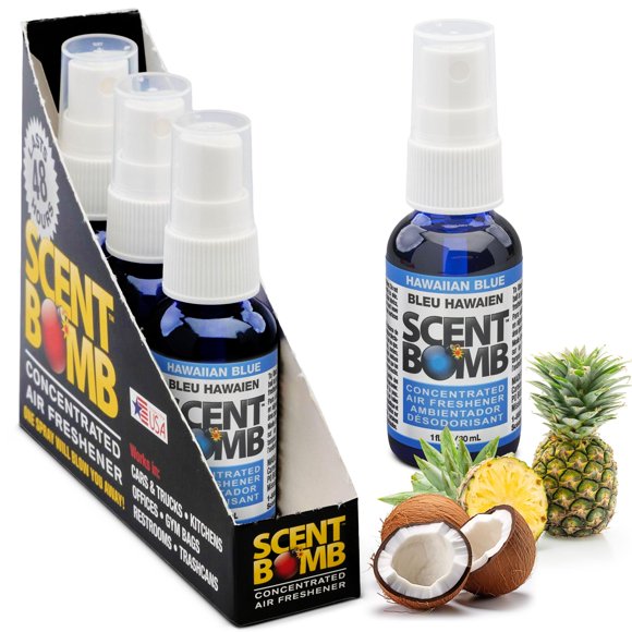 Aerosol ambientador Scent Bomb Hawaiian Blue 30 ml, paquete de 4