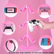 thumbnail image 2 of Controller Bracket 3 Layers, Headset Bracket, Multi-adjustable Game Controller Headset Hanger For All General Gaming PC Accessories, Xbox PS4 PS5 Switch-Rosa bonito, 2 of 7