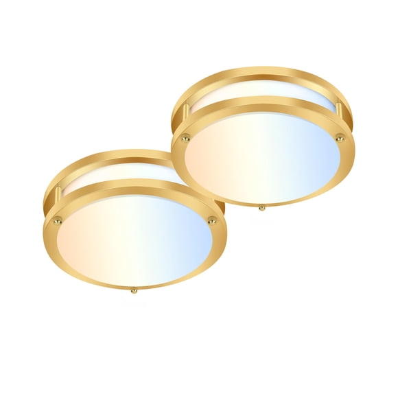Luz de techo Hykolity 25 cm 1100 lm regulable dorada