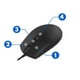thumbnail image 4 of Mouse Alambrico Usb 3 Botones Negro M204, 4 of 5