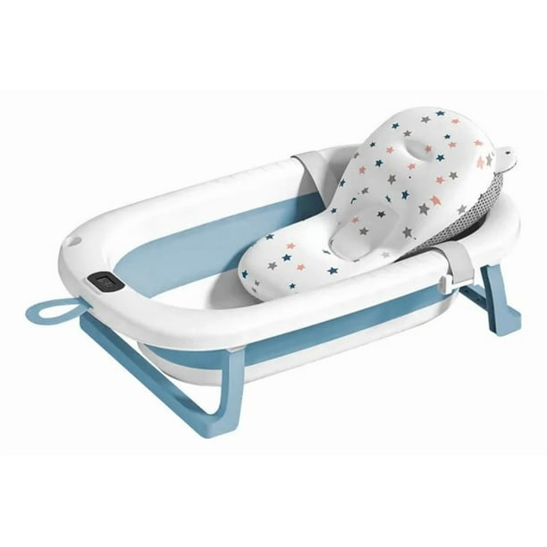 BAÑERA + TERMOMETRO COJIN ANTIDESLIZANTE PORTATIL BEBE LAU