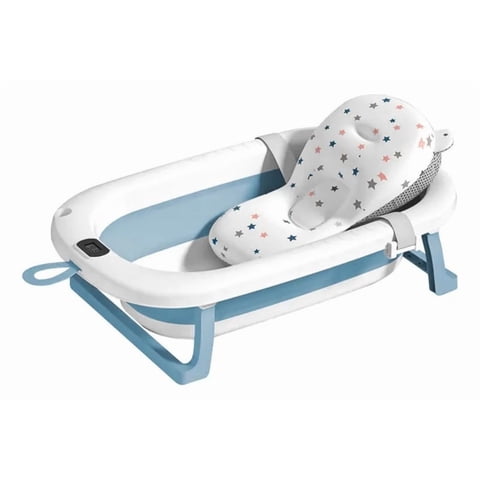 Genérico - Bañera + Termometro Cojin Antideslizante Portatil Bebe Lau