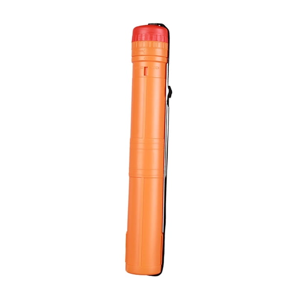 Tubo expandible para carteles, tubo para dibujo, se expande de 17" a 29", tubo portátil para pintar a prueba de agua para pergaminos, planos y bocetos Naranja